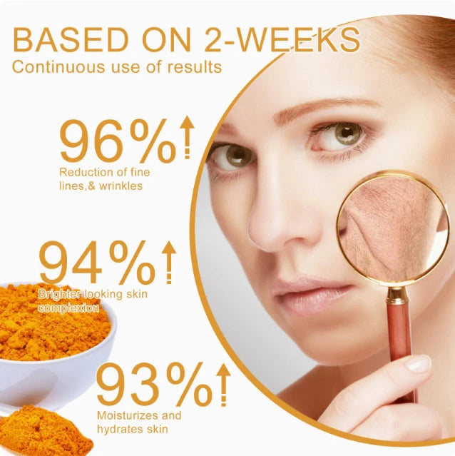 Crema Hidratante Facial con Vitamina C y Cúrcuma | Iluminadora, Antimanchas y Antiedad | Colágeno y Ácido Hialurónico | 50g