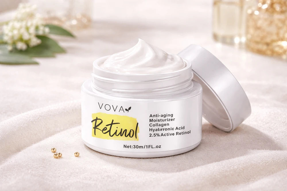Crema Facial Antiedad con Retinol 2.5% | Colágeno y Ácido Hialurónico | Antiarrugas y Reafirmante | 30ml