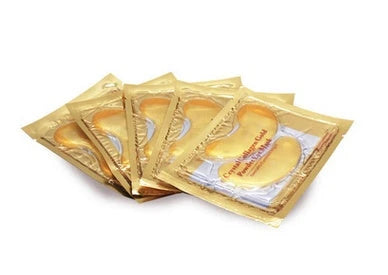 Parches de Ojos con Colágeno y Ácido Hialurónico | Reduce Ojeras y Bolsas en 30 Minutos | 10 Parches Hidrogel Gold